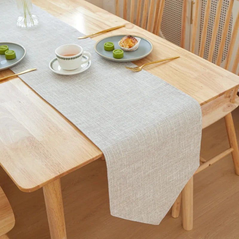 Bluejw Ychon High Quality  Linen Table Runners Triangular Table Flag Long Strip Table Runner for Wedding Parties for Home Decor - Image 1